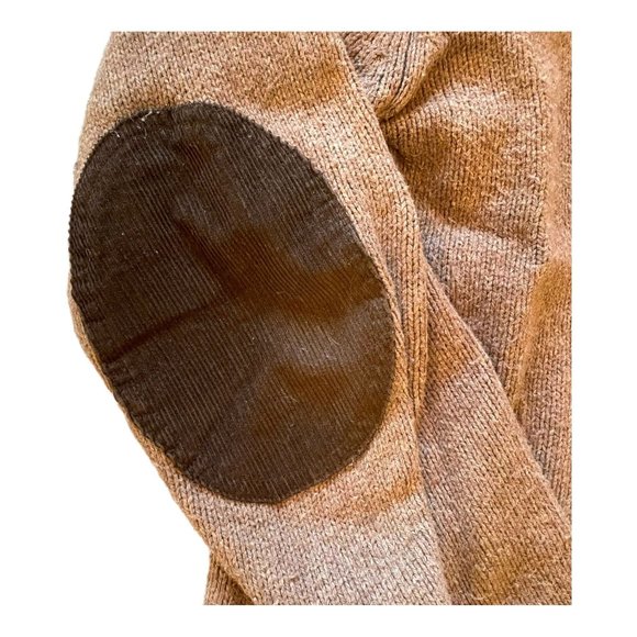 Gap Men's Knitted Pull Over Mock Neck Half Zip Up Sweater Brown M Medium - Picture 3 of 9